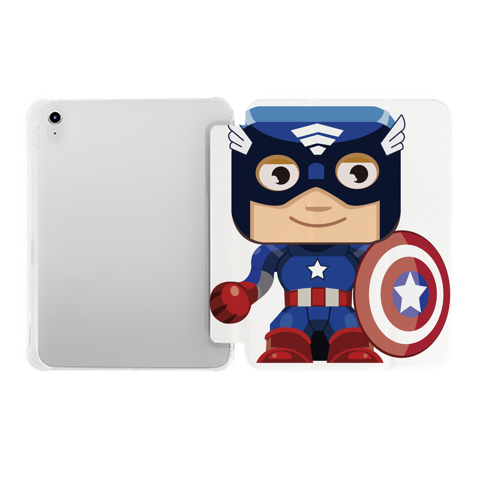 （画像用） アベンジャーズ The Avengers IPad ケース ペン収納付き 三つ折りスタンド PUレザー×シリコン 対応機種9.5/10.5/10.9インチ